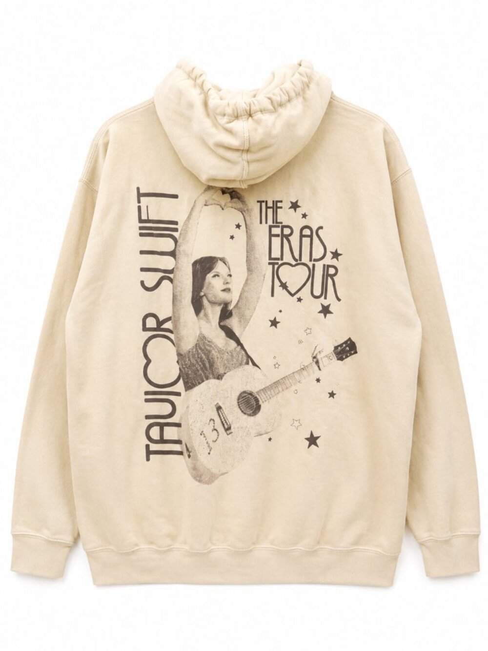 Taylor Swift The Eras Tour 2023 Beige Logo Hoodie L Official Merch Pullover